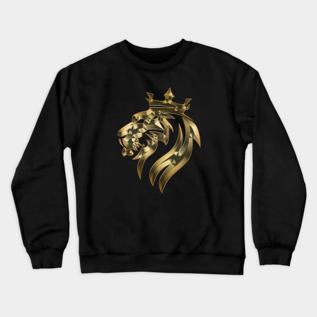 lion king logo gold edition Crewneck Sweatshirt by INDONESIA68